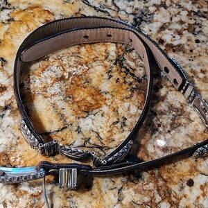 Brighton belt.w Sz M 34" not including buckle. Brown with silver accents. Pretty